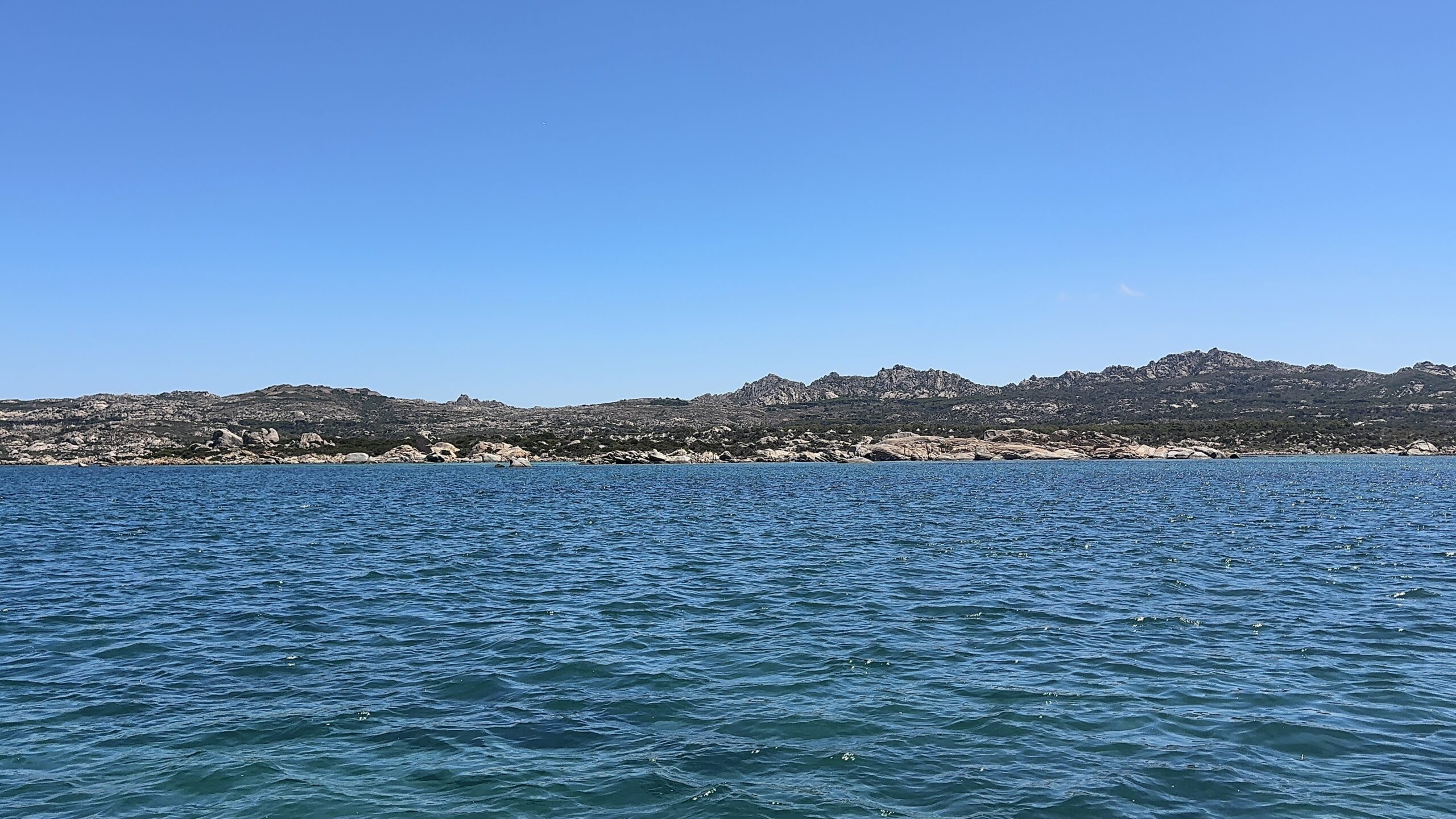 Open water and granite islands off La Maddalena